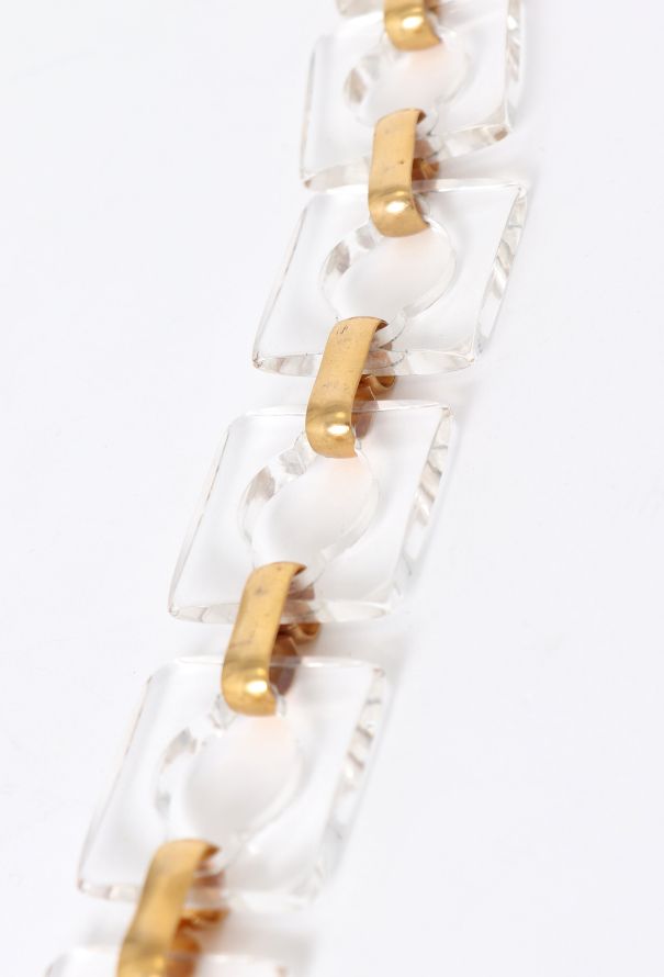Saint Laurent Couture '70s Lucite Chainlink Belt - 2 Saint Laurent Couture '70s Lucite Chainlink Belt - 2