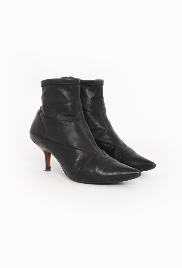 Céline Kitten Heel Ankle Boots Black - 2