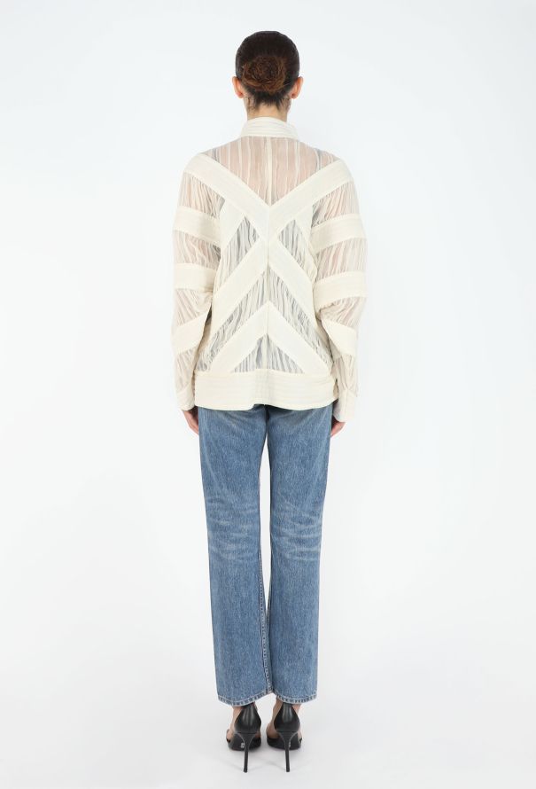 Céline 2017 Shirred Silk Bomber Jacket - 5