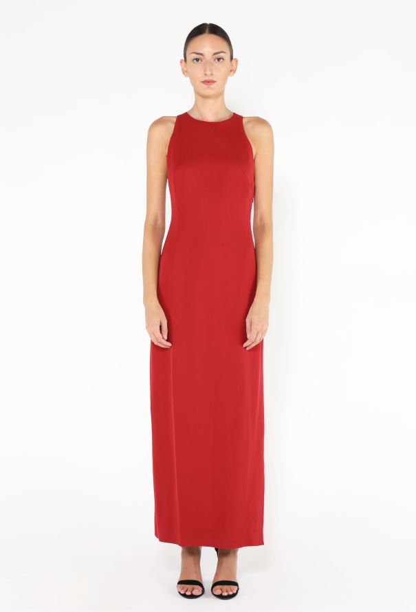 Calvin Klein 1997 Open-Back Silk Maxi Dress - 1