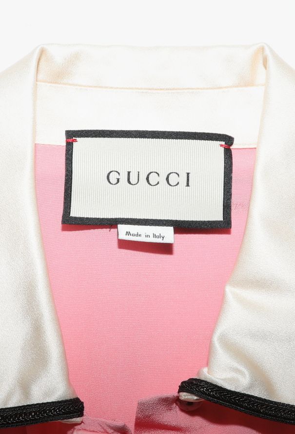 Gucci 2017 Claudine Crêpe de Chine Blouse - 6