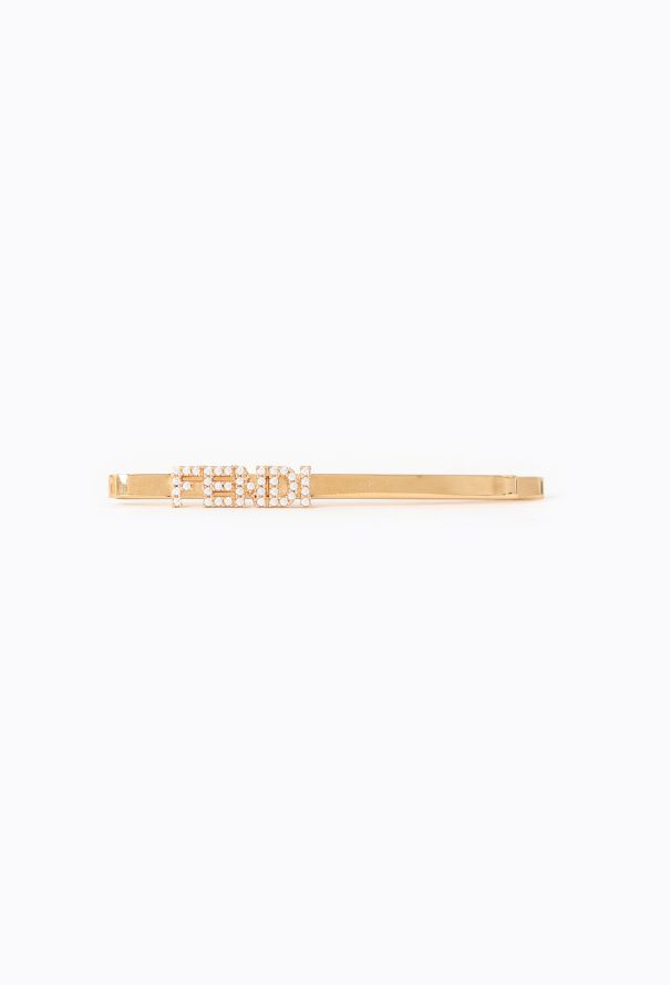 Fendi 2021 Embellished Logo Hair Clip - 1