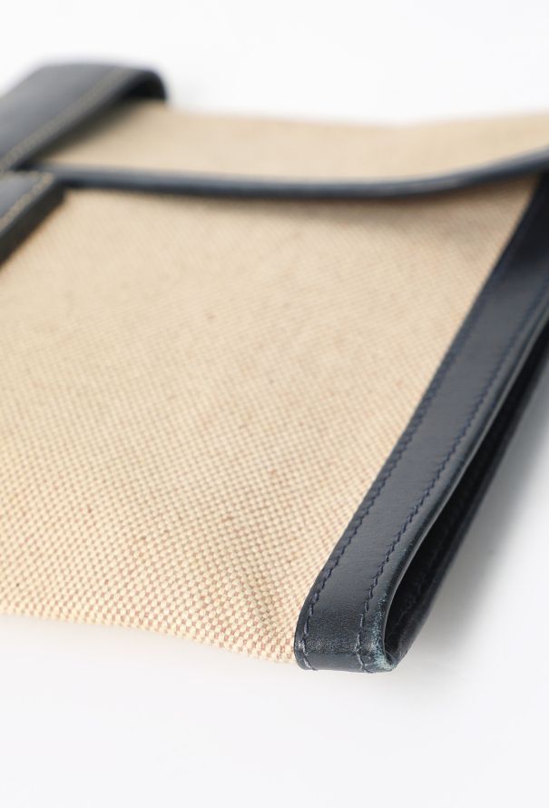 Hermès '70s Toile H & Box Jige Clutch - 8