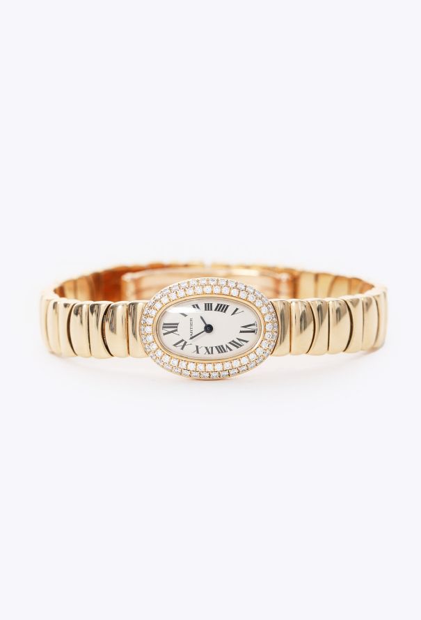 Cartier 18K Yellow Gold & Diamonds Mini Baignoire Watch - 6 Cartier 18K Yellow Gold & Diamonds Mini Baignoire Watch - 6