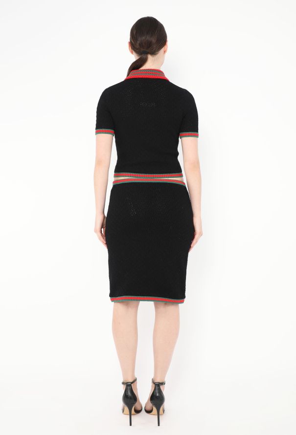 Gucci 2024 Piqué Stripe Skirt - 5