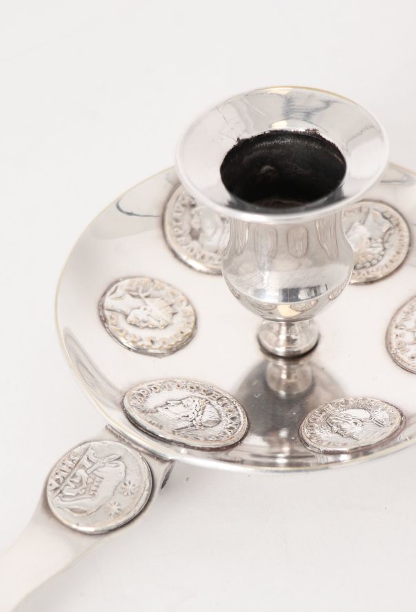 Dior 1960s Silver Roman Coin Candleholder - 3 Dior 1960s Silver Roman Coin Candleholder - 3