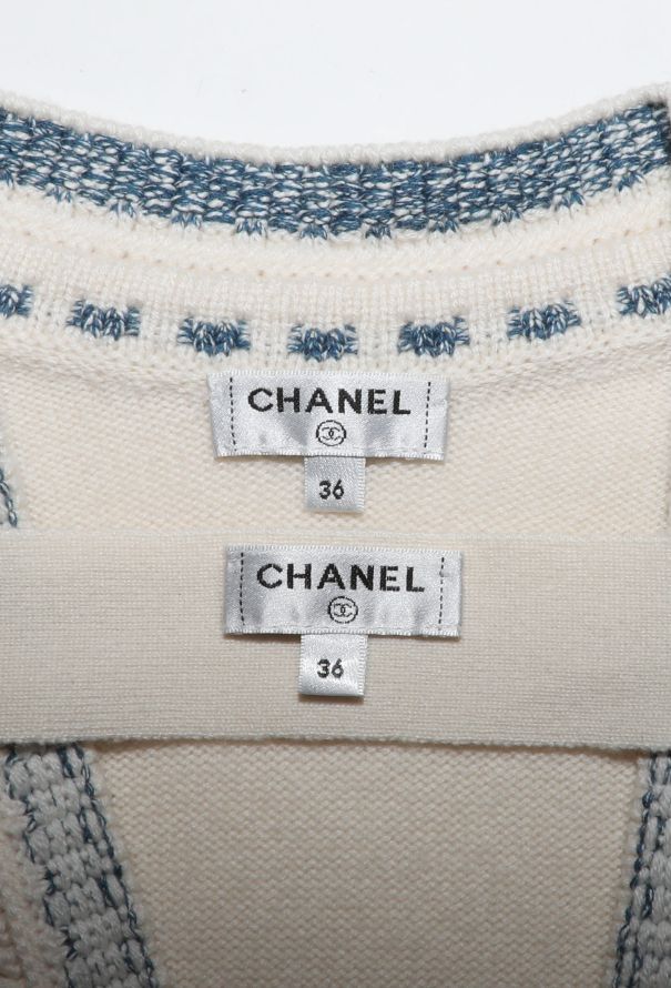 Chanel Belted Cashmere Intarsia Cardigan, 2020 - 7