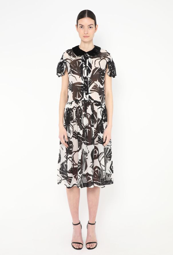 Comme des Garçons Printed Claudine Voile Dress - 1