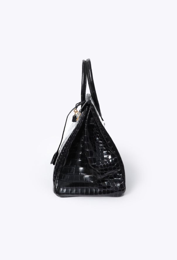 Hermès Exceptional Black Porosus Birkin 35 - 6 Hermès Exceptional Black Porosus Birkin 35 - 6