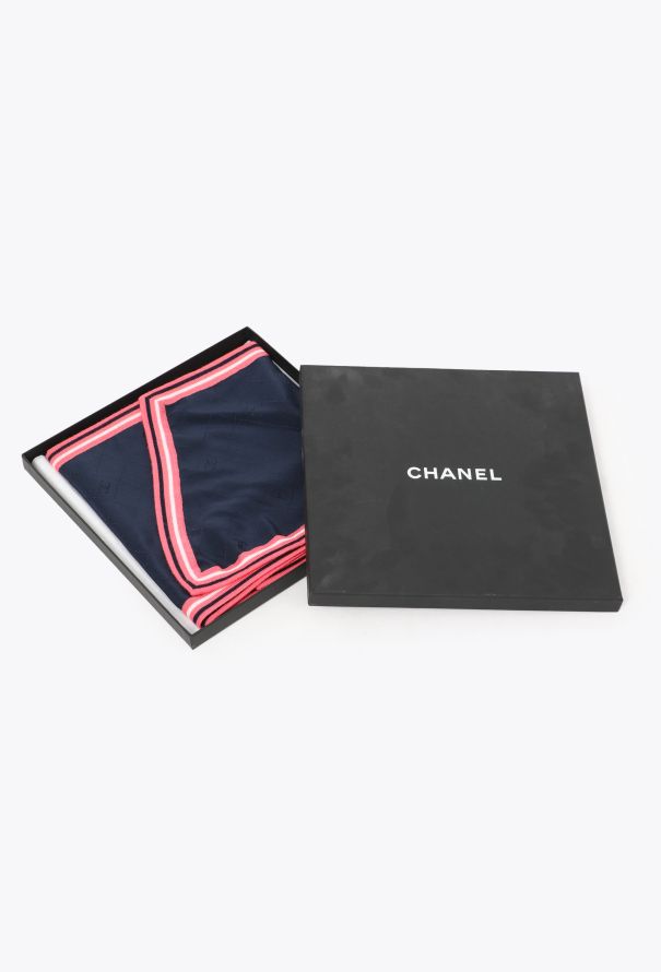 Chanel Quilted 'CC' Silk Scarf - 2 Chanel Quilted 'CC' Silk Scarf - 2