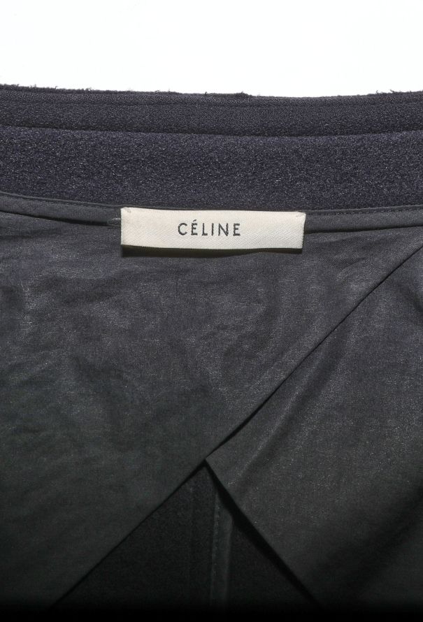 Céline F/W 2010 Leather Trim Peacoat - 7
