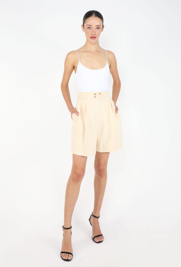 Chanel Wide-Leg Pleated Shorts, 1990s - 1