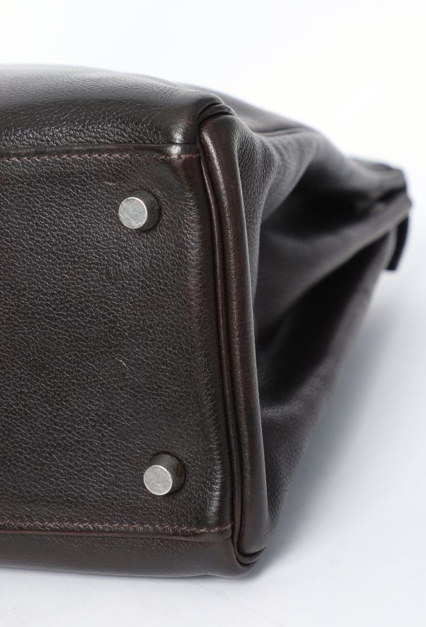 Hermès Evergrain Ébène Kelly Retourné 35 - 12