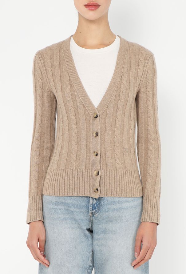 Céline Cashmere Cableknit Cardigan - 1