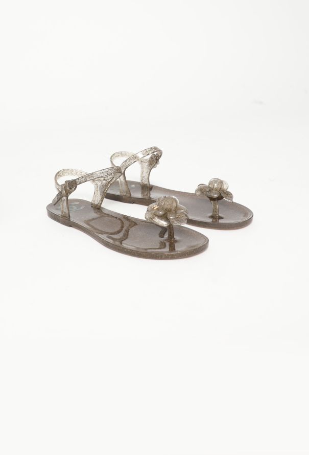 Chanel Iridescent Camélia 'CC' Sandals - 3 Chanel Iridescent Camélia 'CC' Sandals - 3