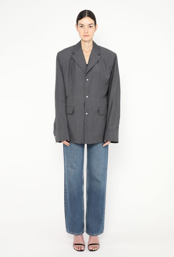 Prada S/S 2024 Padded Shoulder Blazer - 4 Prada S/S 2024 Padded Shoulder Blazer - 4