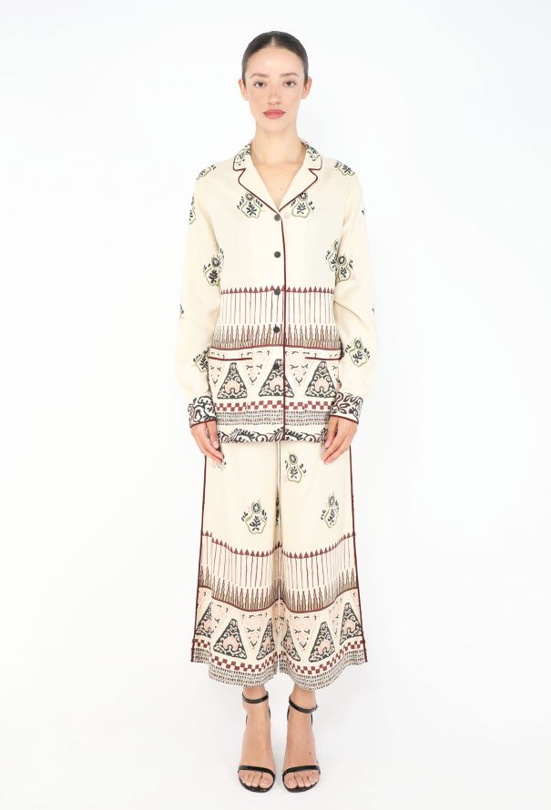 Dior Dioriviera Printed Silk Pajama Set - 1