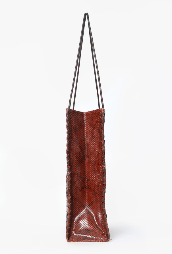 Saint Laurent Vintage Python Tote Bag - 5