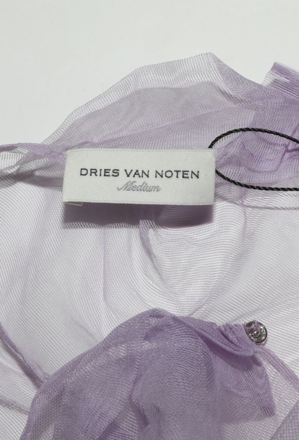 Dries Van Noten Rose Printed Mesh Kaftan, F/W 2019 - 7