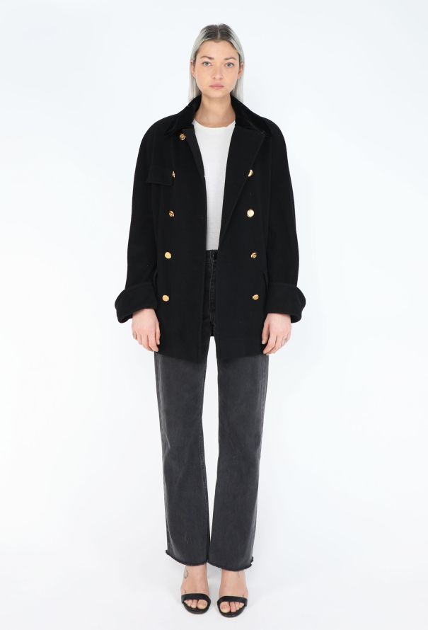 Chanel Rare Fall 1991 Cashmere 'CC' Peacoat - 3