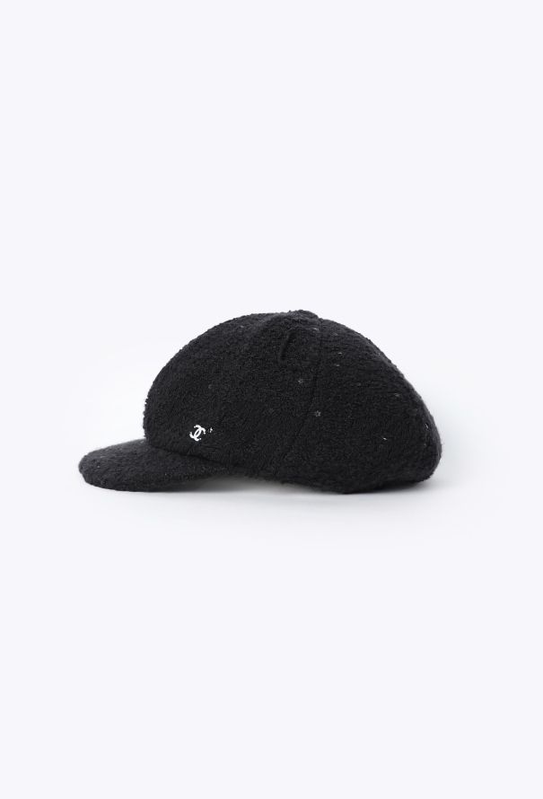 Chanel Tweed Sequin Newsboy Cap - 3