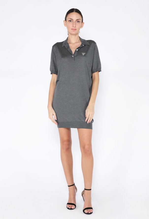Prada 2024 Silk Logo Polo Dress - 1