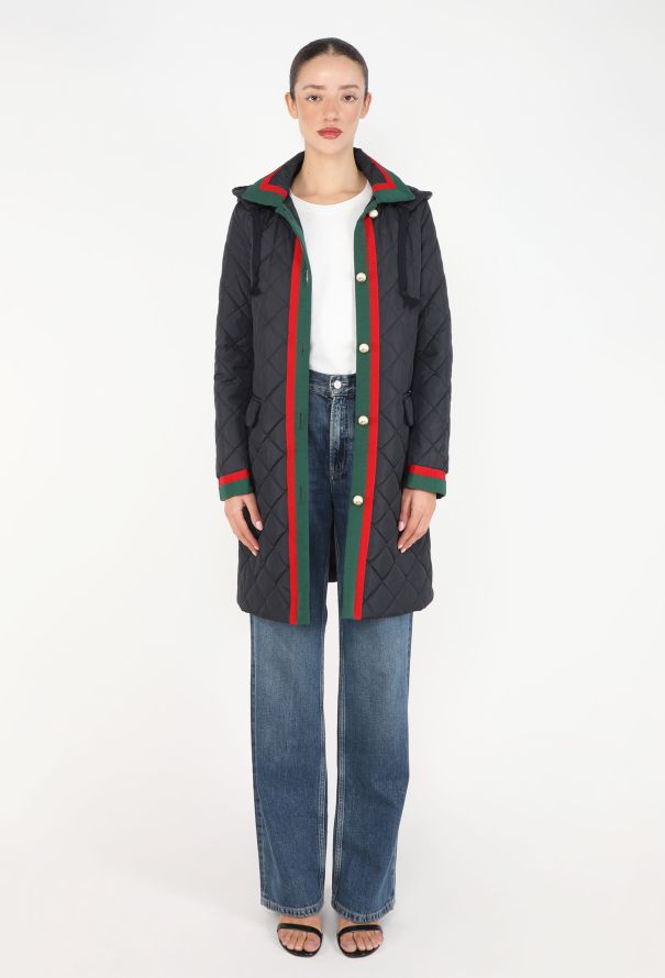 Gucci Quilted Hooded Puffer Coat - 2