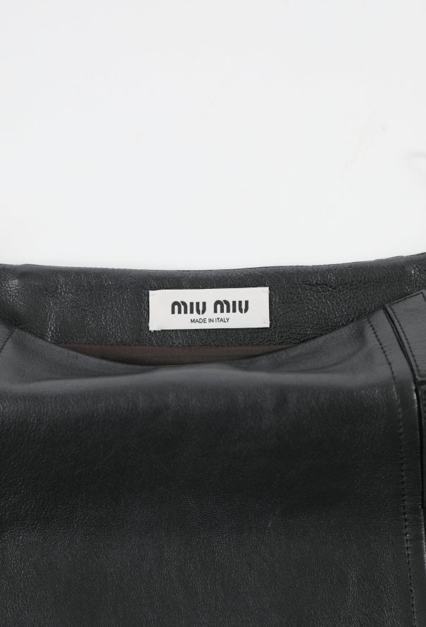 Miu Miu F/W 2022 Lambskin Mini Skirt - 7