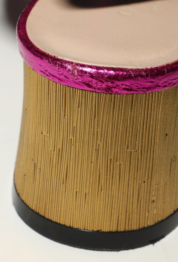 Gucci Metallic Panther Sandals - 6 Gucci Metallic Panther Sandals - 6