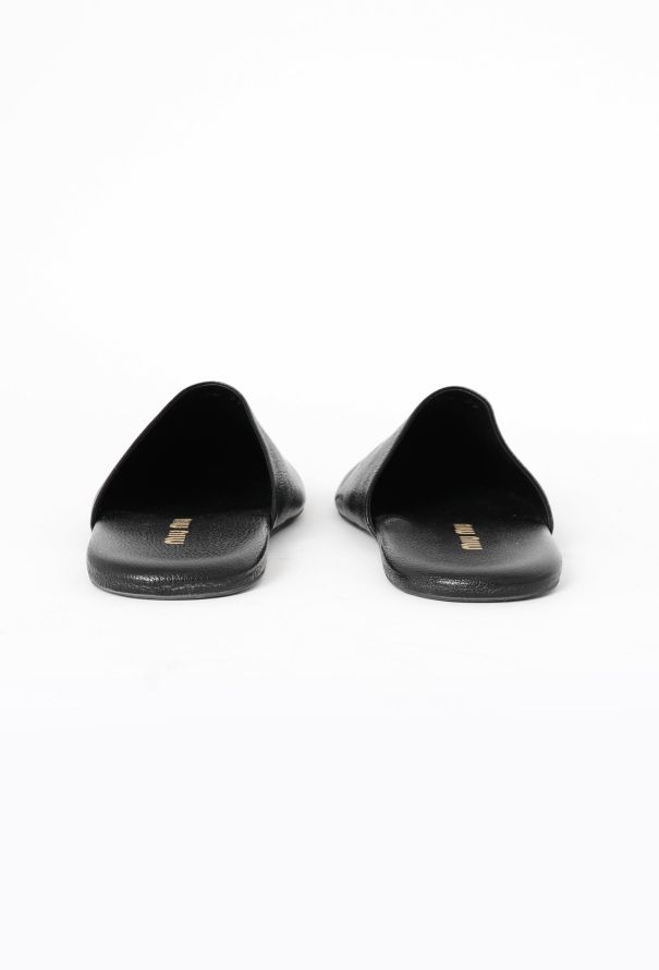 Miu Miu F/W 2024 Leather Logo Slides - 6 Miu Miu F/W 2024 Leather Logo Slides - 6