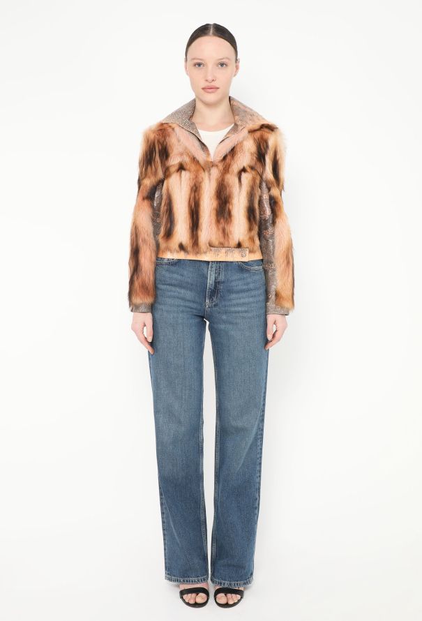 Gianni Versace F/W 2000 Python Fur Bomber Jacket - 4