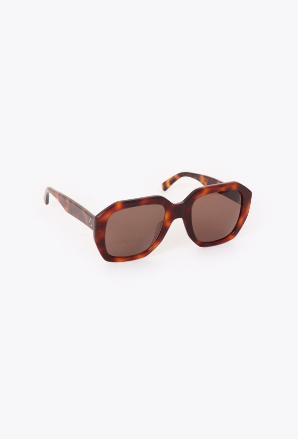 Céline Sculpted Tortoiseshell Sunglasses - 2
