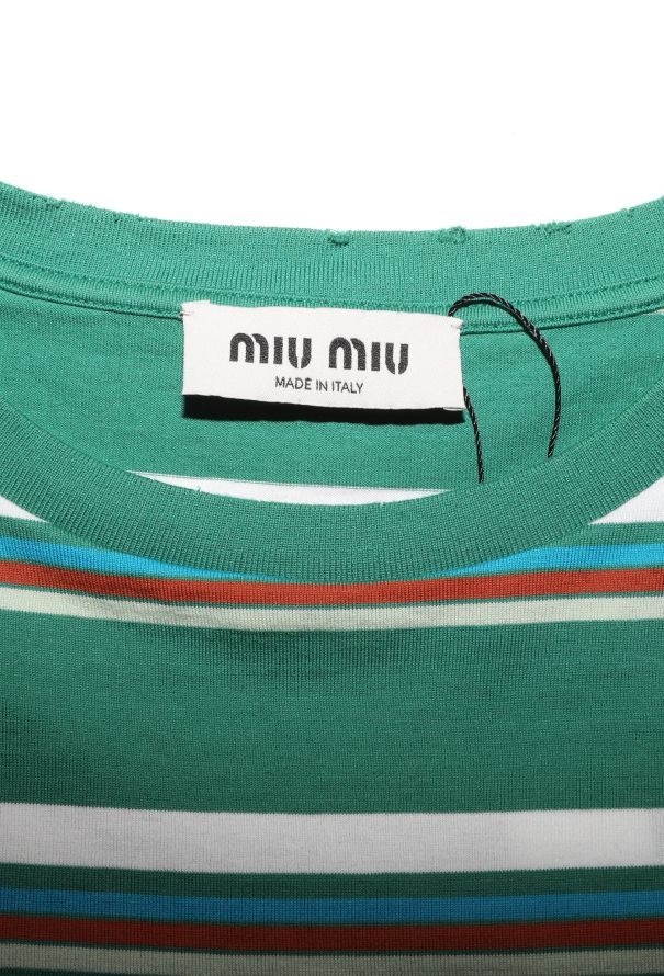 Miu Miu S/S 2024 Classic Striped T-Shirt - 5
