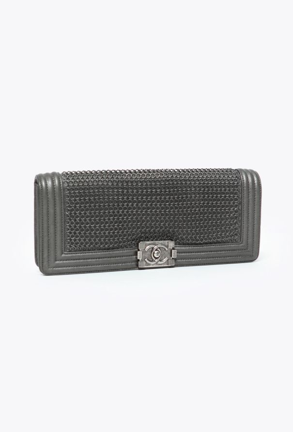 Chanel Metallic Chainmail Boy Clutch - 2