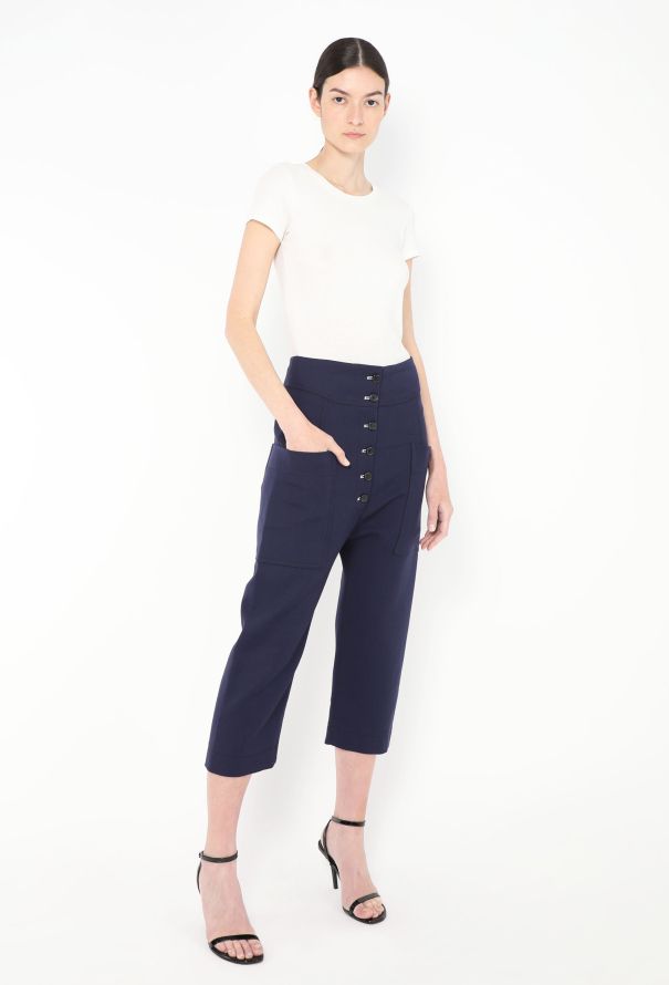Céline Resort 2016 Buttoned Cropped Trousers - 4