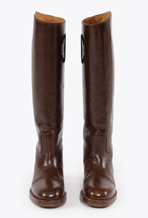 Chanel Leather 'CC' Riding Boots - 2