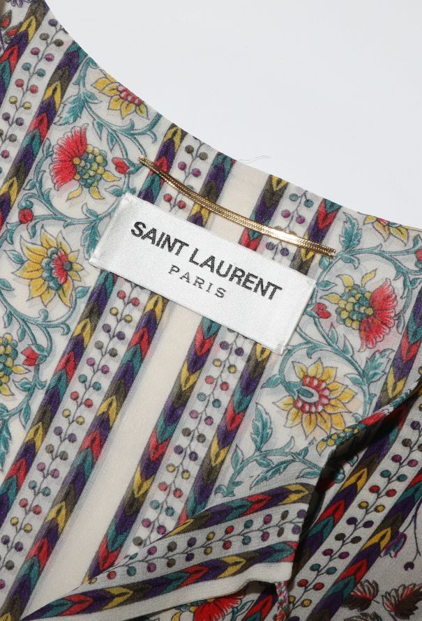 Saint Laurent 2014 Floral Peasant Tunic - 5