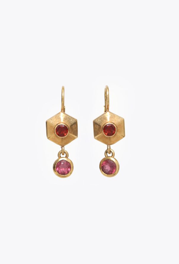 Modern Fine Jewelry 18K Yellow Gold Pendant Earrings - 1