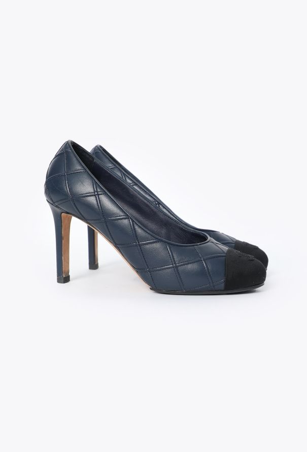Chanel Quilted Cap Toe Pumps - 2