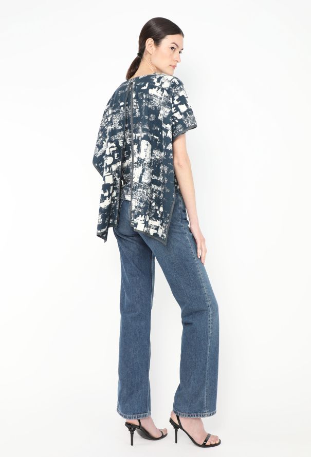 Céline Resort 2018 Leather Trim Cape Top - 1