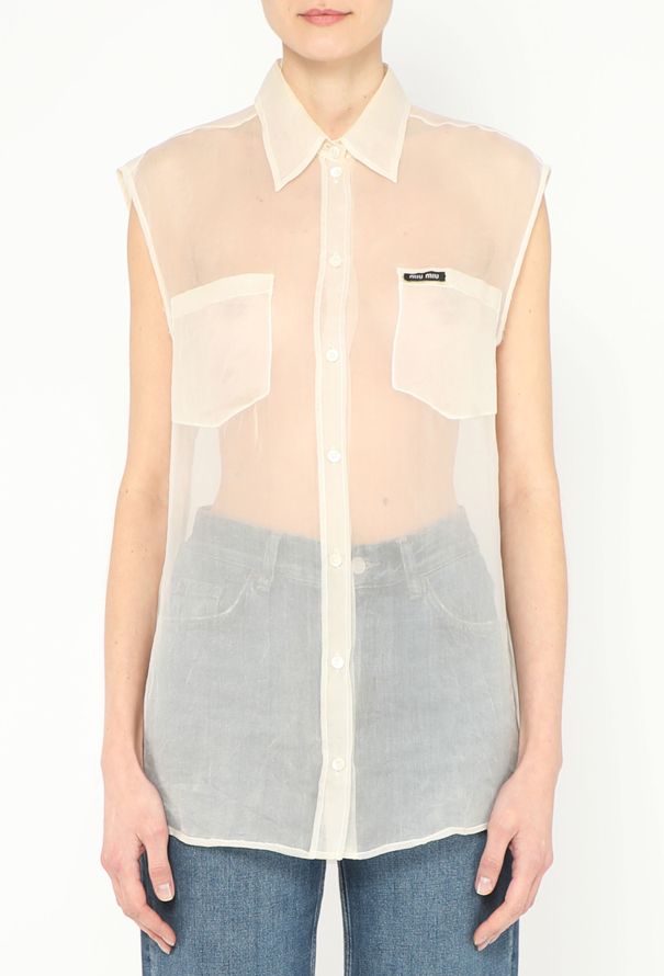 Miu Miu S/S 2019 Organza Emblem Tunic - 1