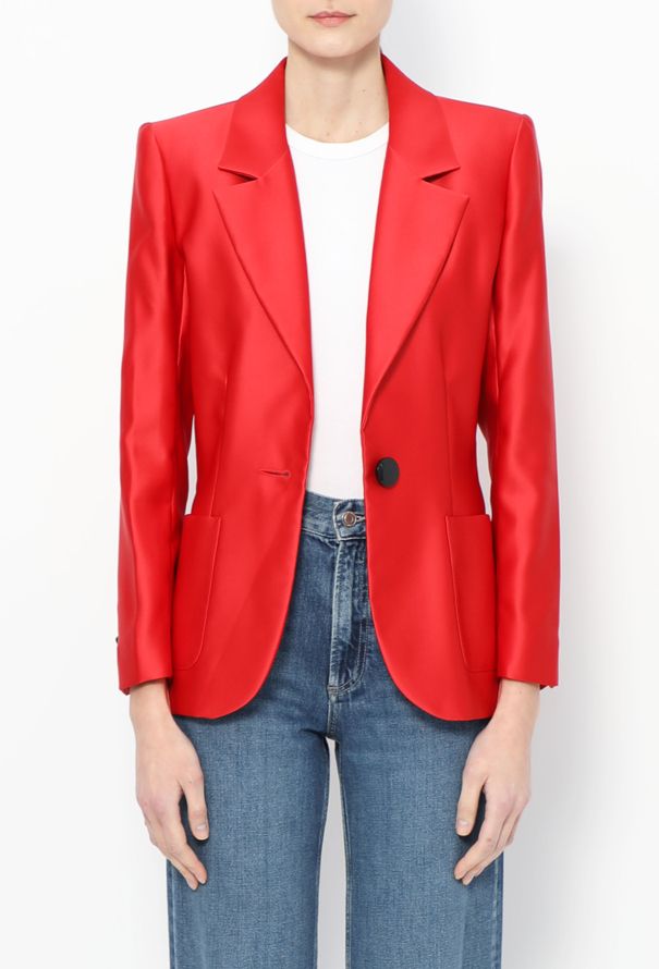 Saint Laurent 1995 Tailored Satin Blazer - 1