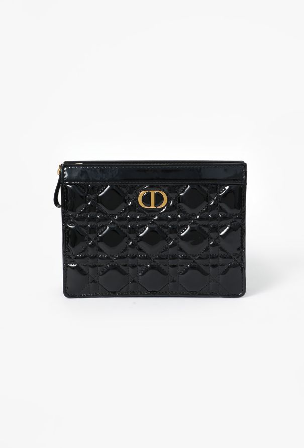 Dior Caro Patent Cannage Pouch - 2