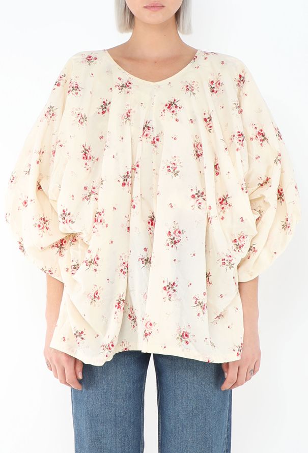 Comme des Garçons S/S 2008 Floral Draped Blouse - 1