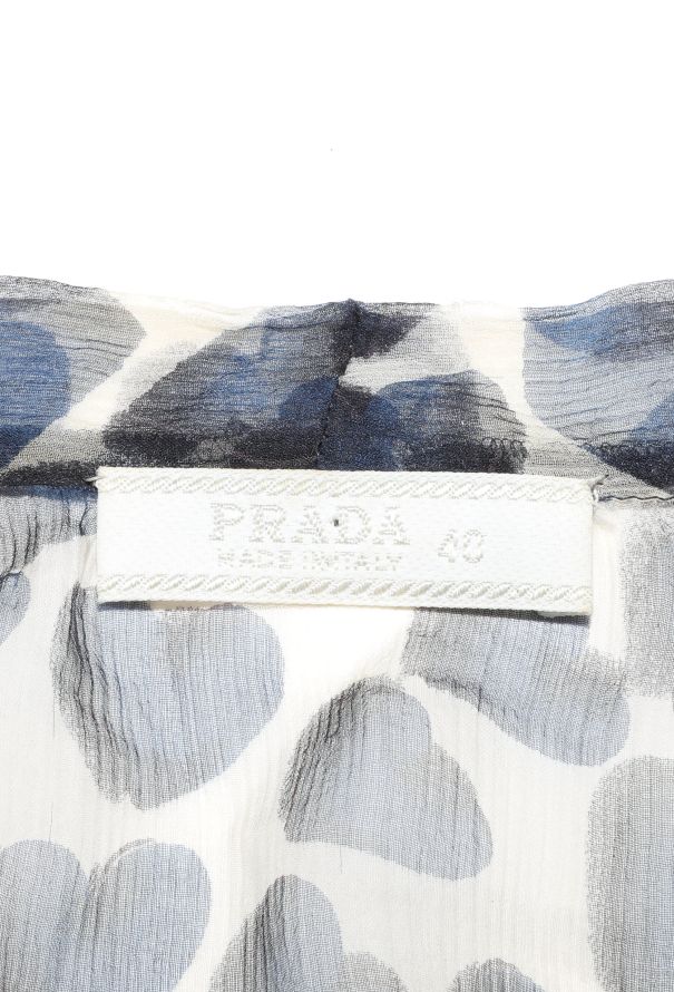 Prada S/S 2000 Printed Lavallière Blouse - 6