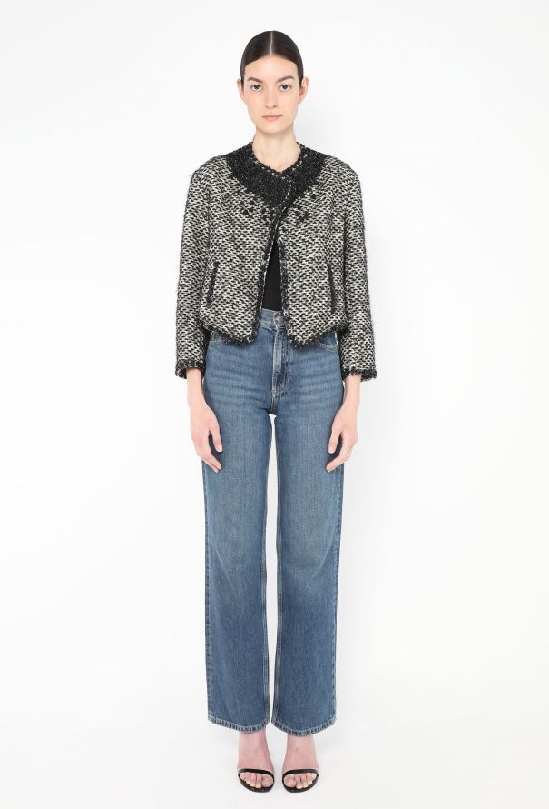 Jean Paul Gaultier Vintage Tweed Gradient Trim Jacket - 2 Jean Paul Gaultier Vintage Tweed Gradient Trim Jacket - 2