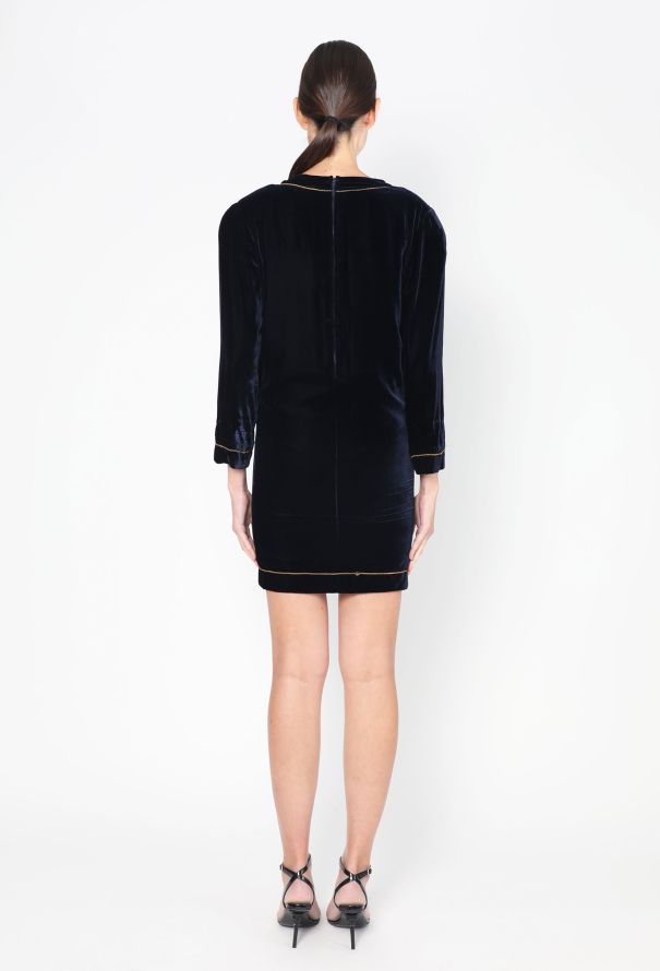 Chanel RARE 1995 Haute Couture Velvet Dress - 5 Chanel RARE 1995 Haute Couture Velvet Dress - 5