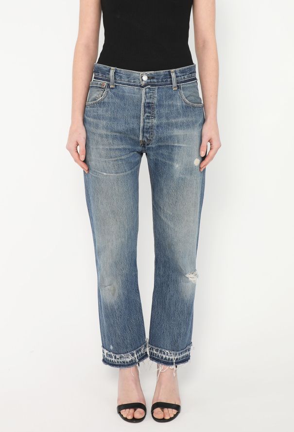 Levi's x Re/Done Distressed Cropped Jeans - 2 Levi's x Re/Done Distressed Cropped Jeans - 2