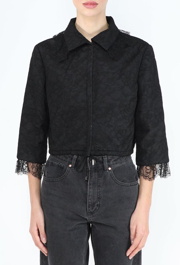 Chanel 2001 Chantilly Lace Cropped Jacket - 1