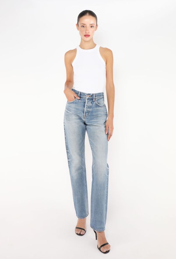 Céline Tapered Stone-Washed Jeans - 3